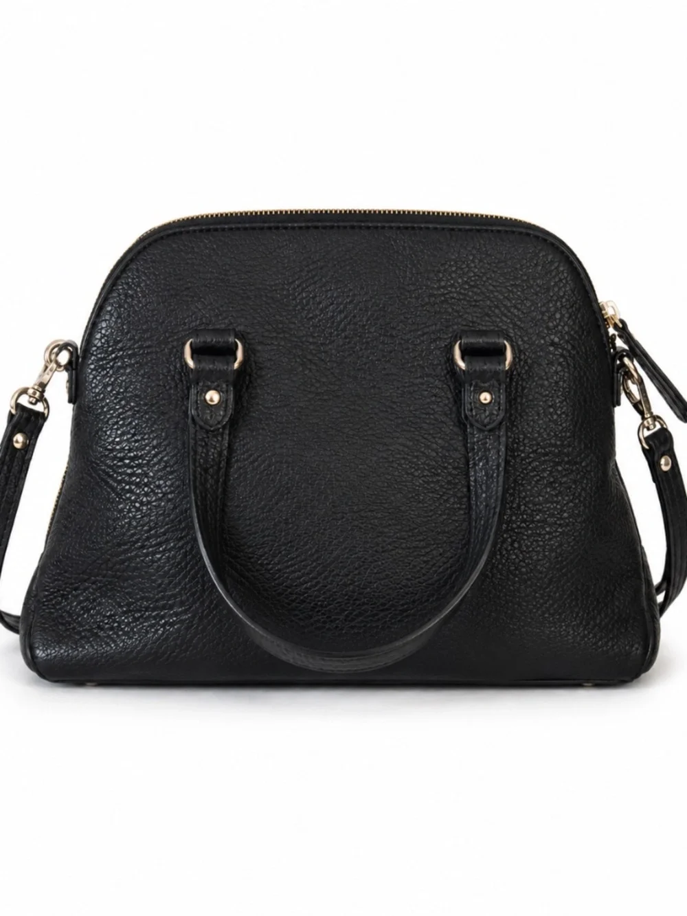Kate Spade New York Black Pebbled Leather Satchel Crossbody Bag